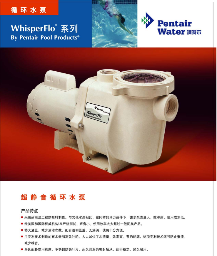 滨特尔泳池专用水泵
